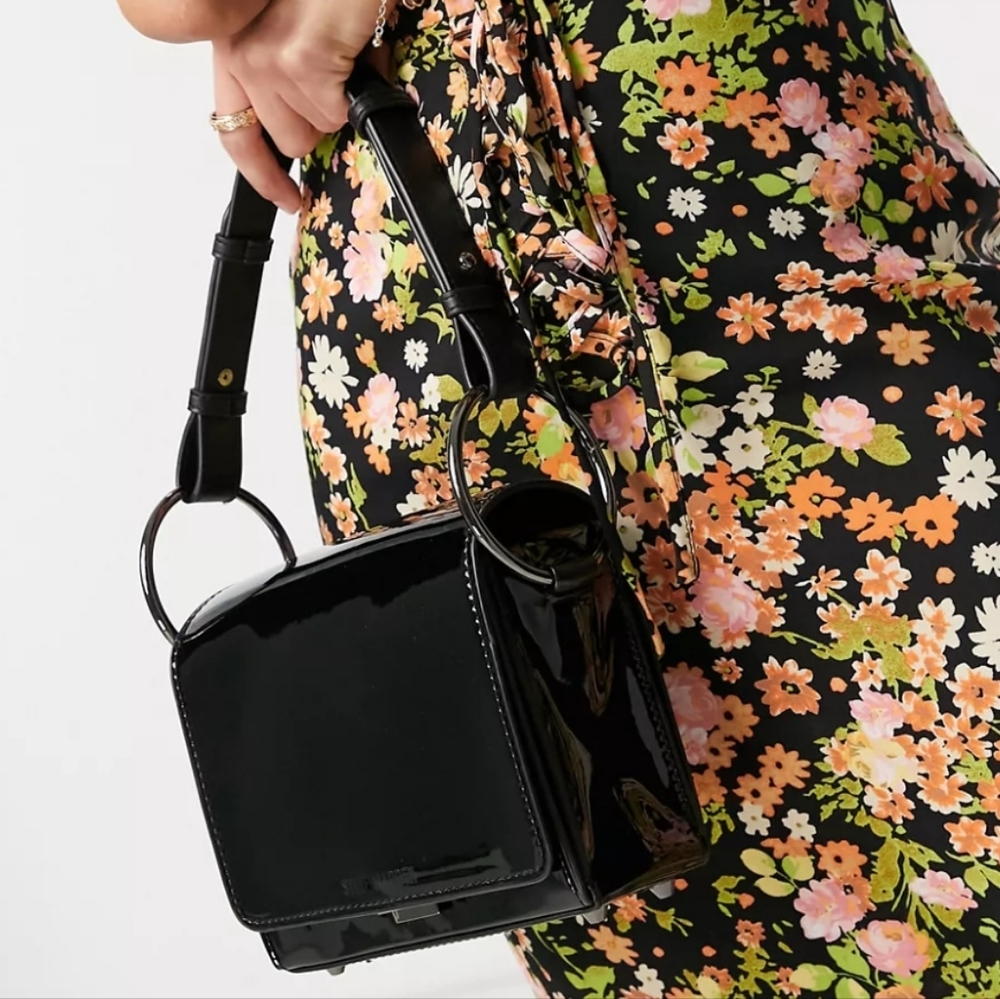 Steve Madden Crossbody Bag Black Patent